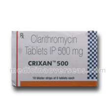 Crixan 500mg tab (Clarithromycin)