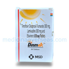 Dinmek Tab(Lamivudine, Tenofovir disoproxil fumarate and Efavirenz)