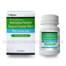 Ricovir EM 200/300 mg(Emtricitabine + Tenofovir disoproxil fumarate) 