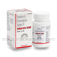 Tavin EM 200/300 mg Tab(Emtricitabine + Tenofovir disoproxil fumarate)