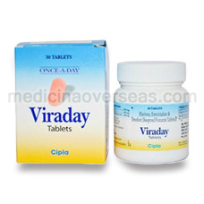 Viraday Tab( Emtricitabine, Tenofovir and Efavirenz)