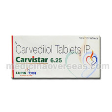 Carvistar 6.25mg tab (Carvedilol)