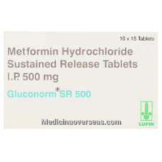 Gluconorm SR 500mg Tablet (Metformin 500mg)