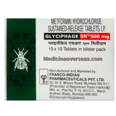 Glyciphage SR 500mg Tablet (Metformin 500mg) 